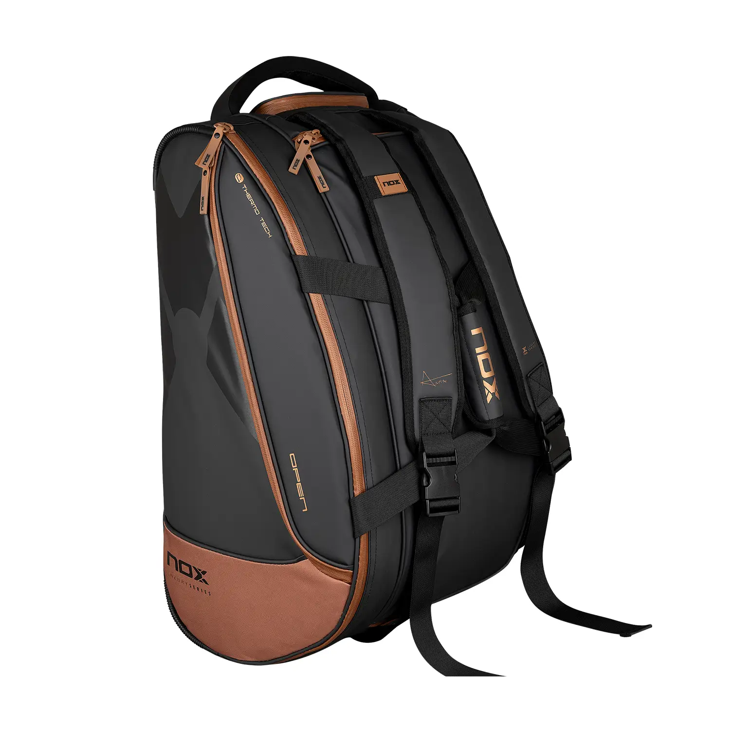 NOX LUXURY OPEN SERIES BLACK/BROWN PADEL BAG