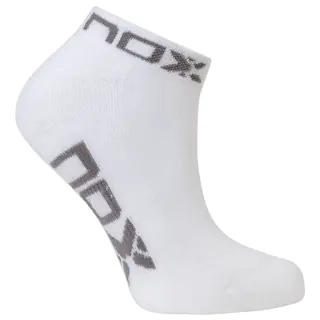 NOX WOMEN ANKLE SOCKS WHITE WITH LOGO GREY