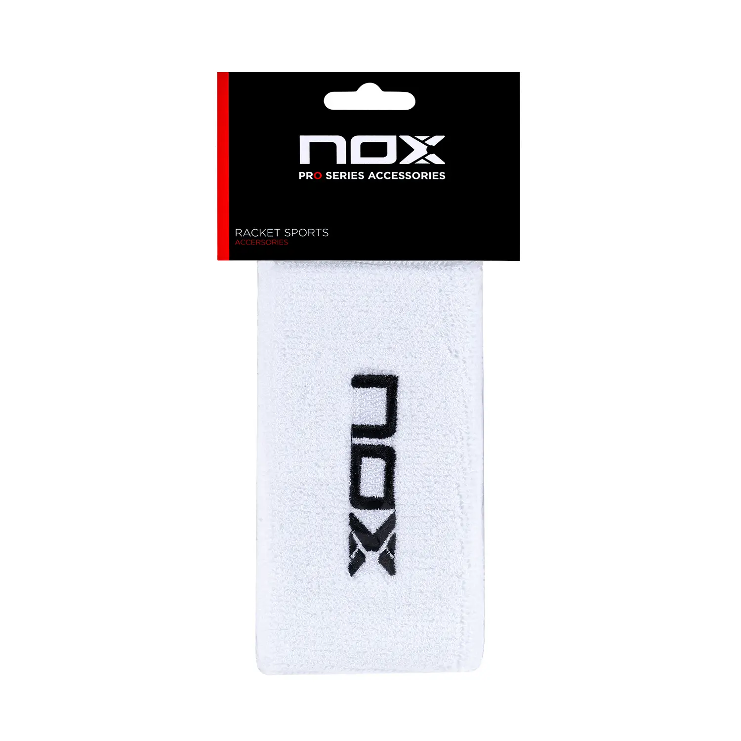 NOX LONG WRISTBAND BAG OF 2 pcs WHITE (LOGO IN BLACK)