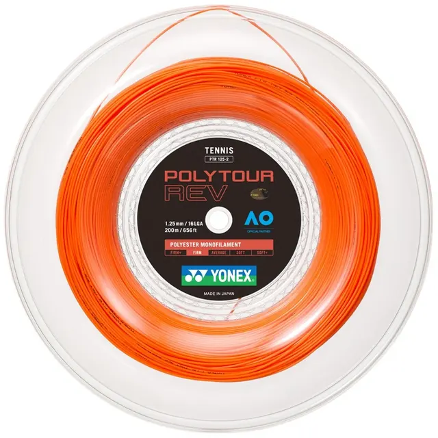 YONEX STIRING POLYTOUR REV 1.25 MM BRIGHT ORANGE