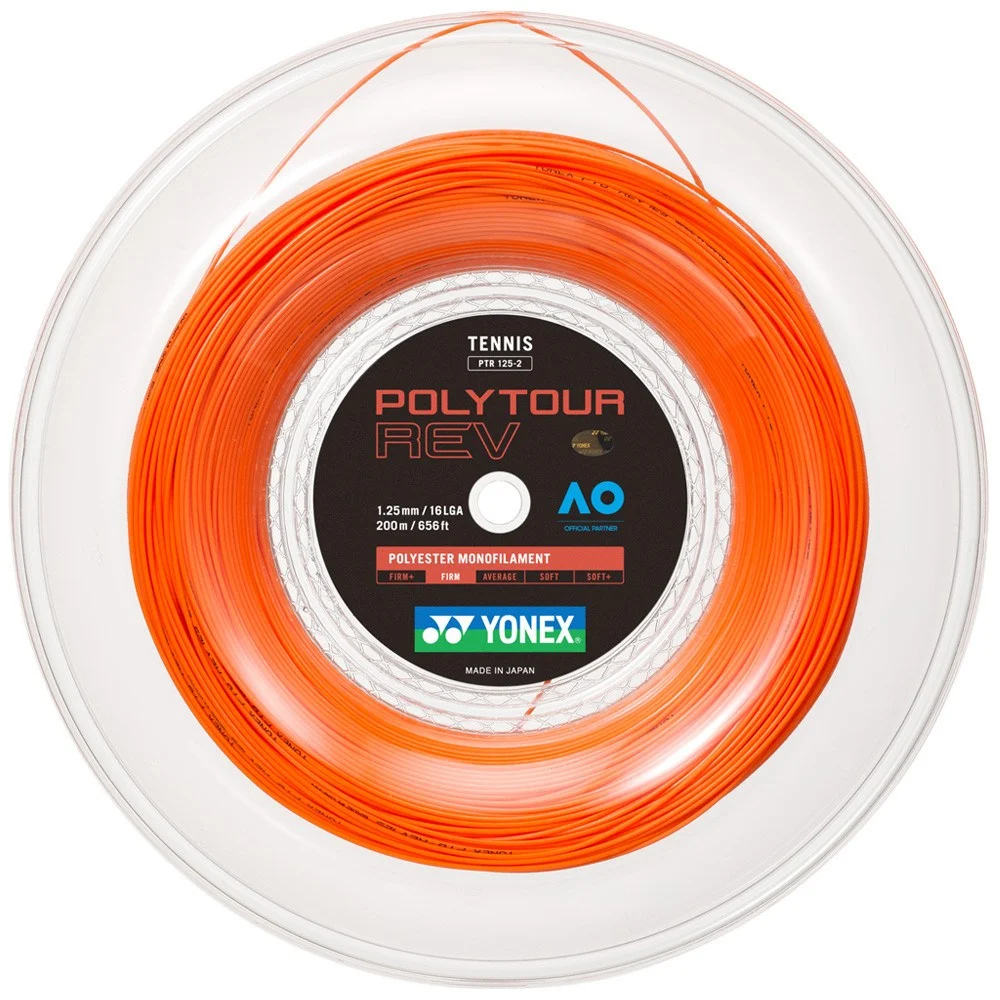 YONEX STIRING POLYTOUR REV 1.25 MM BRIGHT ORANGE