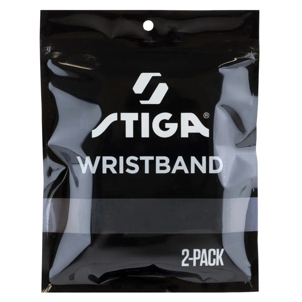 STIGA WRISTBAND SMALL BLACK 2-P