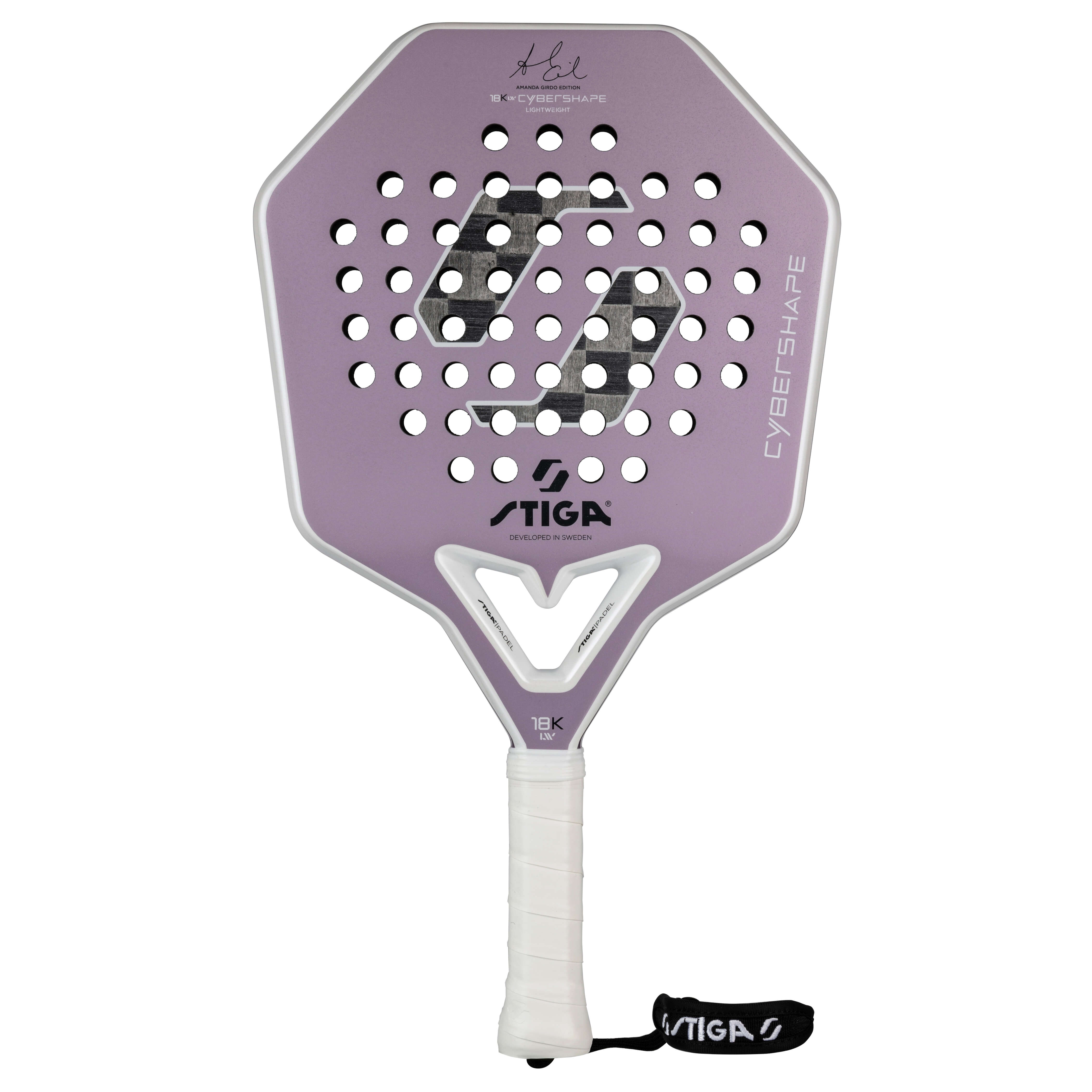 STIGA PADEL RACKET 18K LW AMANDA EDITION CYBERSHAPE