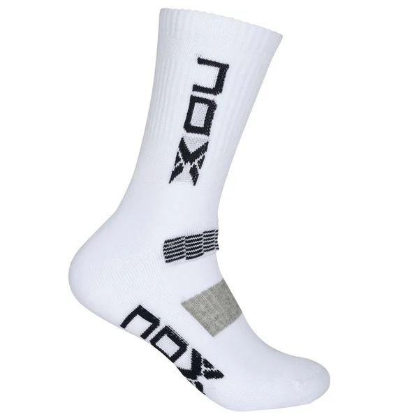 NOX MEN TECHNICAL SOCKS MID LENGTH  WHIT NAVY BLUE LOGO