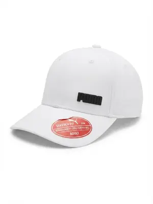 PUMA CAP WHITE BLACK LOGO