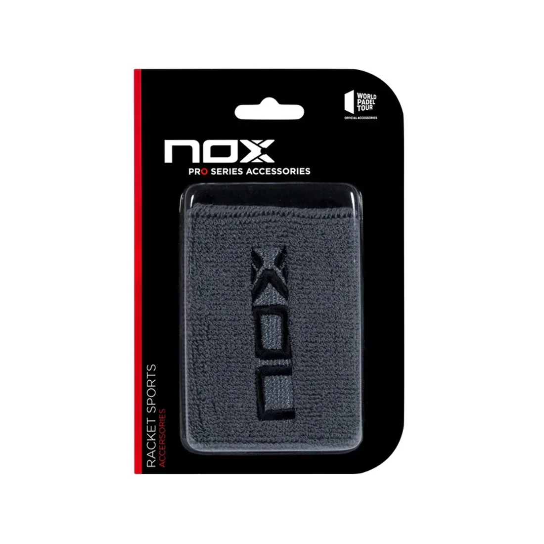 NOX BLISTER WRISTBAND 2 pcs GREY (LOGO IN BLACK)