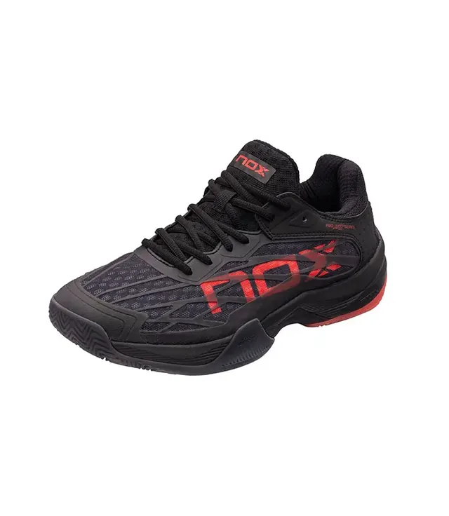 NOX CALZADO AT10 LUX NEGRO ROJO