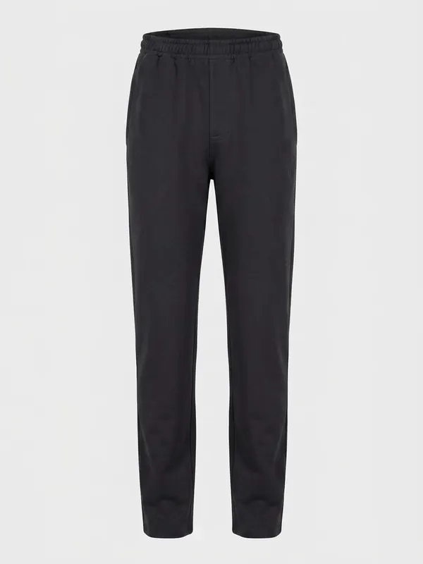 UNIPRO WOMEN-OPEN HEM SWEAT PANTS-BLACK