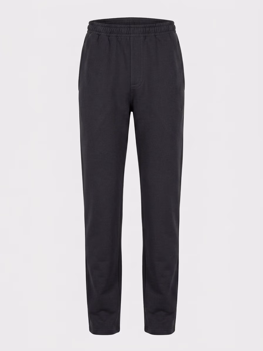 UNIPRO WOMEN-OPEN HEM SWEAT PANTS-BLACK