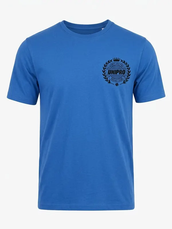 UNIPRO UNISEX-CROWN/PACKET CLUB SS TSHIRTS-HEATHER ROYAL