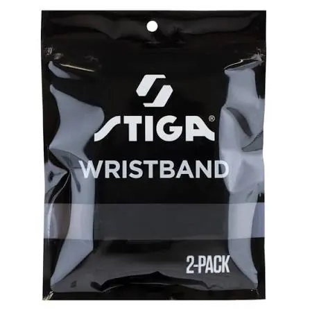 STIGA WRISTBAND LARGE BLACK 2-P