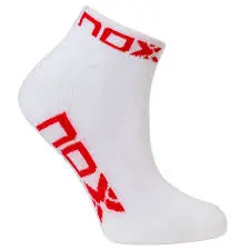 NOX WOMEN ANKEL SOCKS WHITE WITH LOGO RED