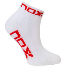 NOX WOMEN ANKEL SOCKS WHITE WITH LOGO RED