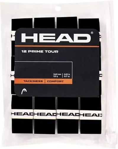 HEAD PRIME TOUR 12 PCS PACK OVERGRIP BLACK