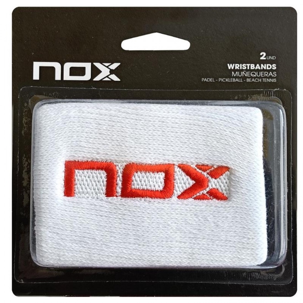 NOX BLISTER WRISTBAND 2 pcs. WHITE (RED LOGO)