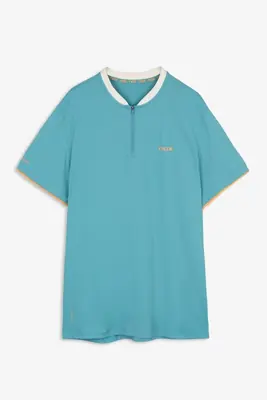 NOX MENS DUSTY TURQUOISE PRO POLO T-SHIRT