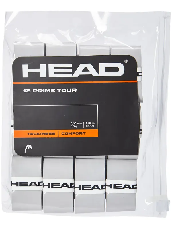 HEAD  PRIME TOUR 12 PCS PACK OVERGRIP GREY