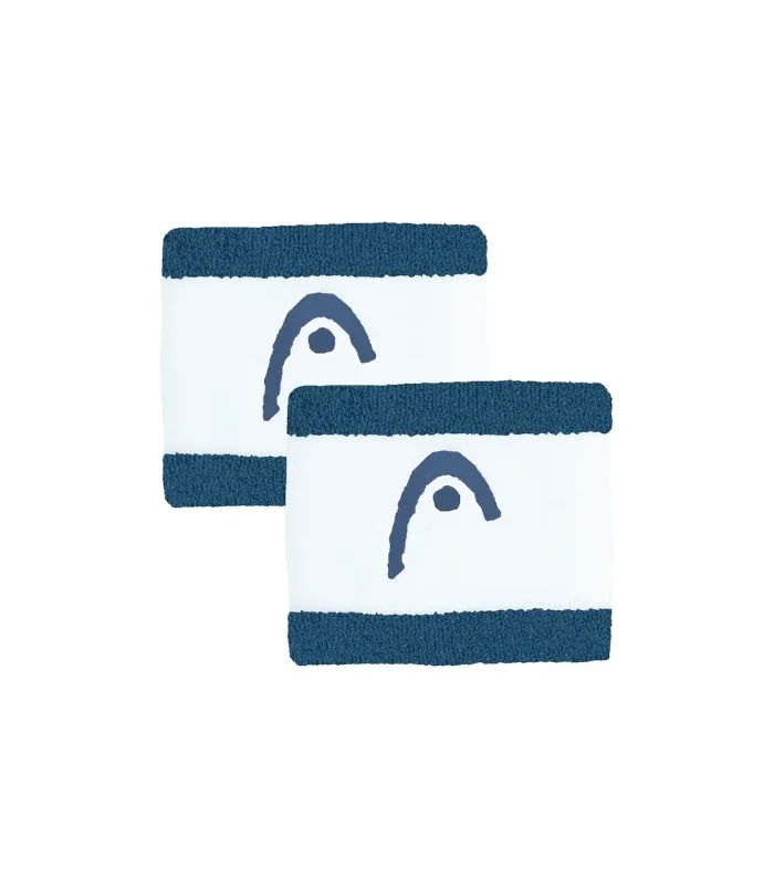 HEAD WRISTBAND STRIPED TEAL WHITE 2.5
