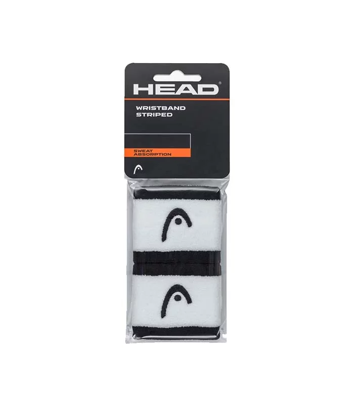 HEAD WRISTBAND STRIPED WHITE 2.5