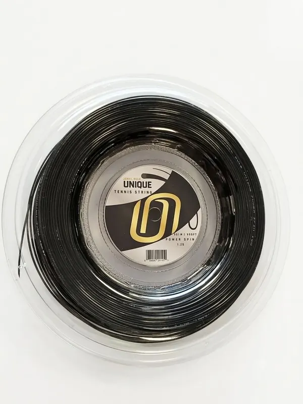 UNIQUE TENNIS STRING POWER SPIN 1.25 BLACK