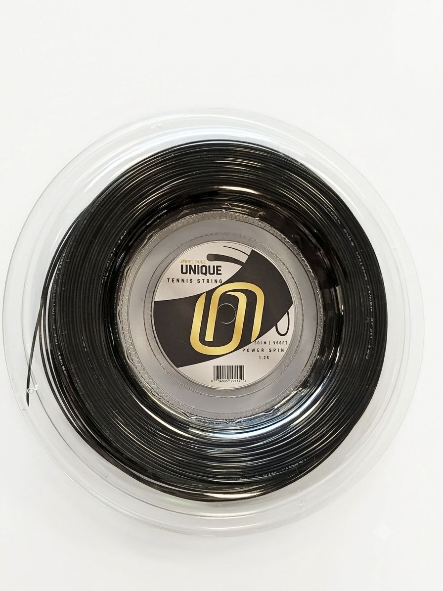 UNIQUE TENNIS STRING POWER SPIN 1.25 BLACK
