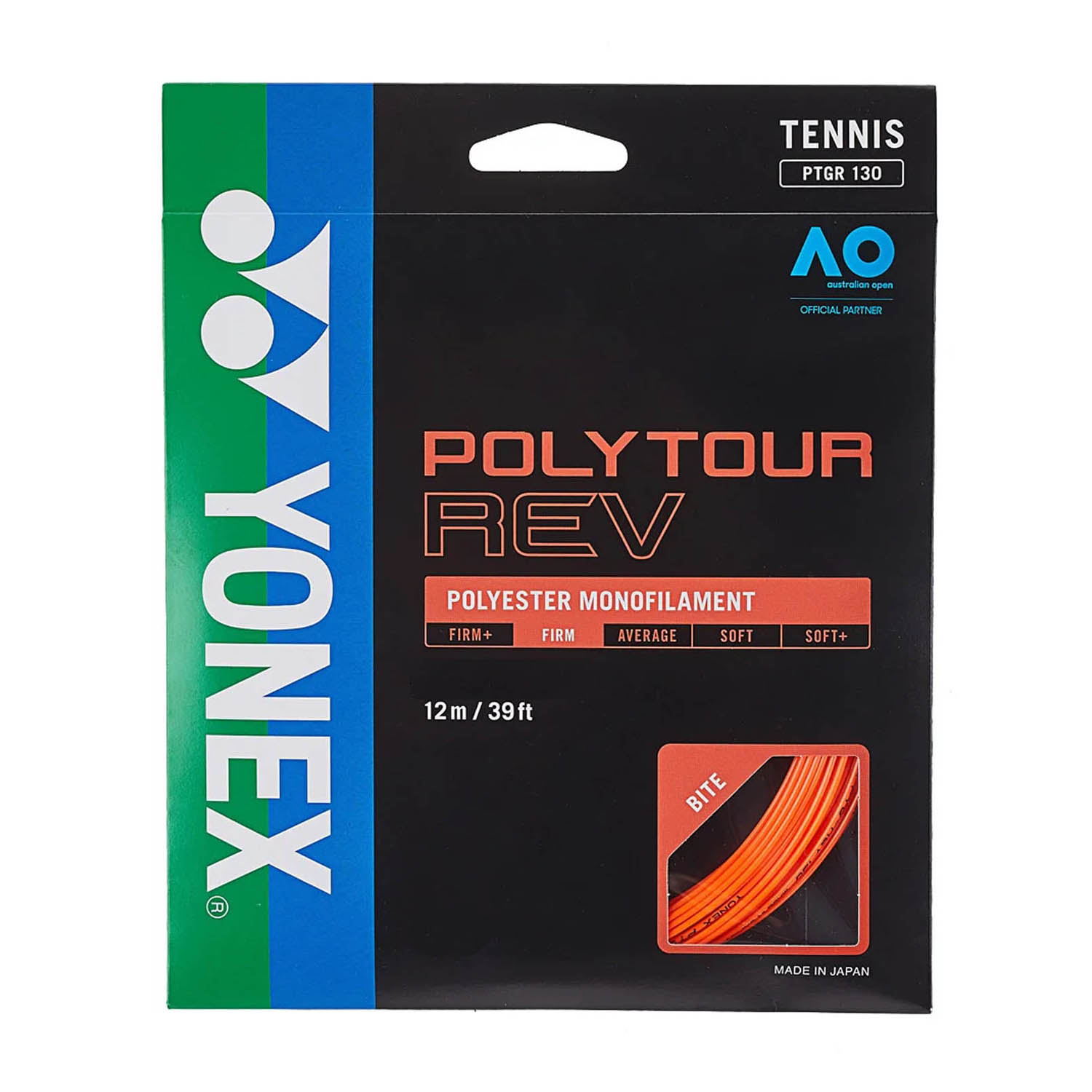 YONEX STIRING POLYTOUR REV 1.25 MM BRIGHT ORANGE