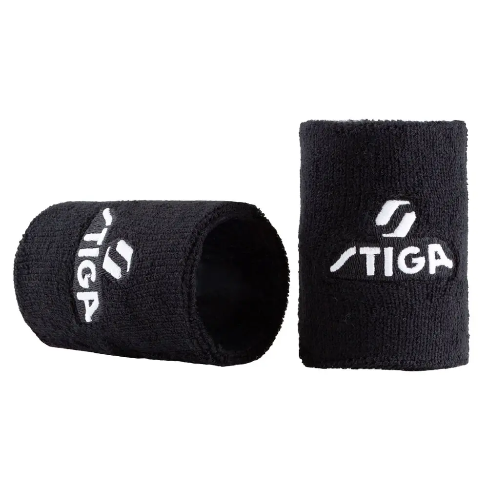 STIGA WRISTBAND LARGE BLACK 2-P