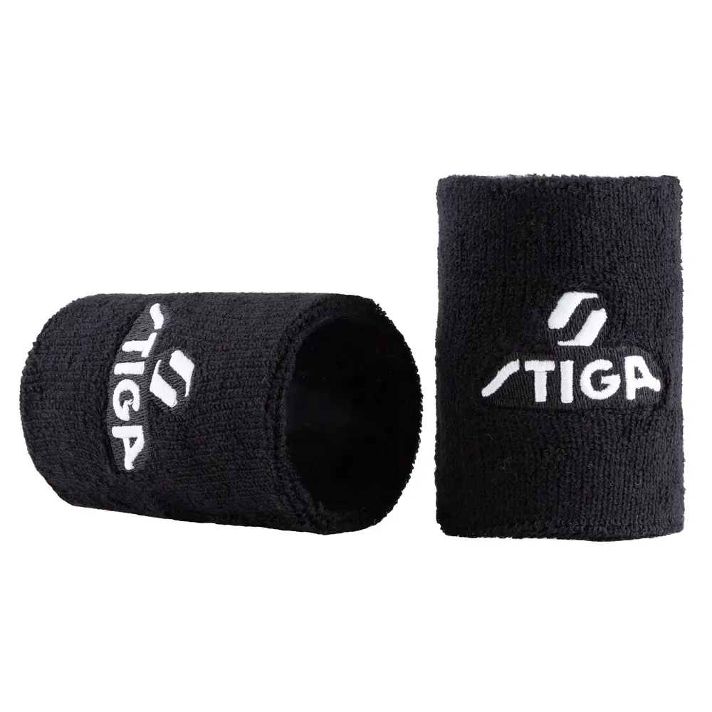 STIGA WRISTBAND LARGE BLACK 2-P