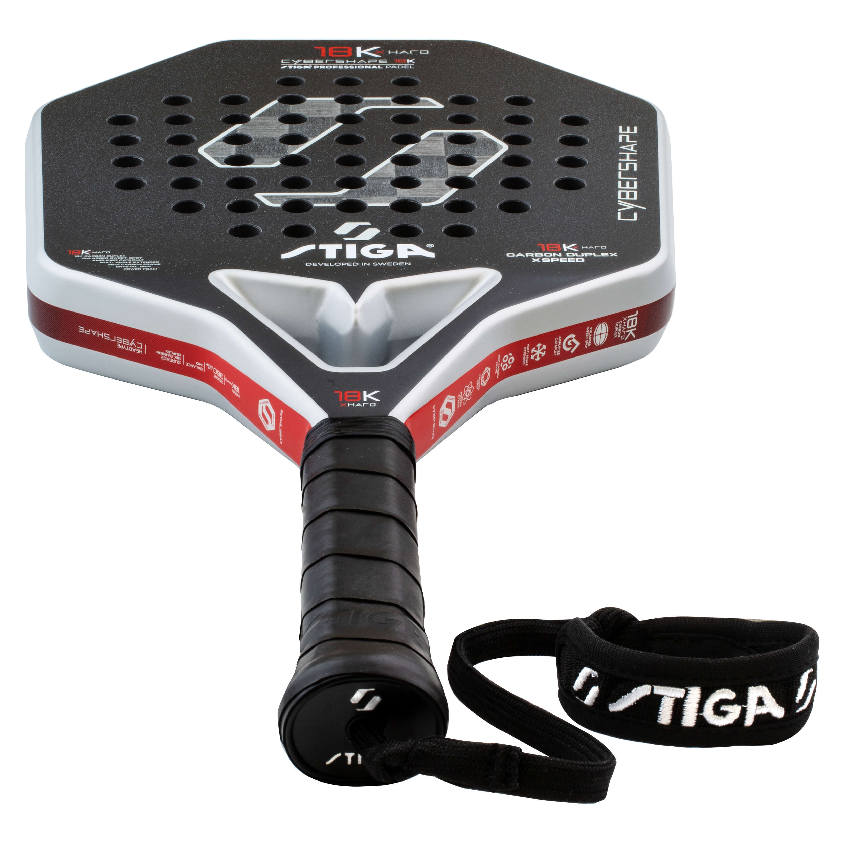 STIGA PADEL RACKET 18K X HARD CYBER SHAPE