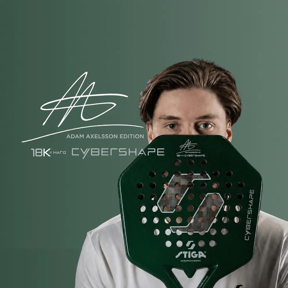 STIGA PADEL RACKET 18K  X HARD ADAM EDITION CYBERSHAPE