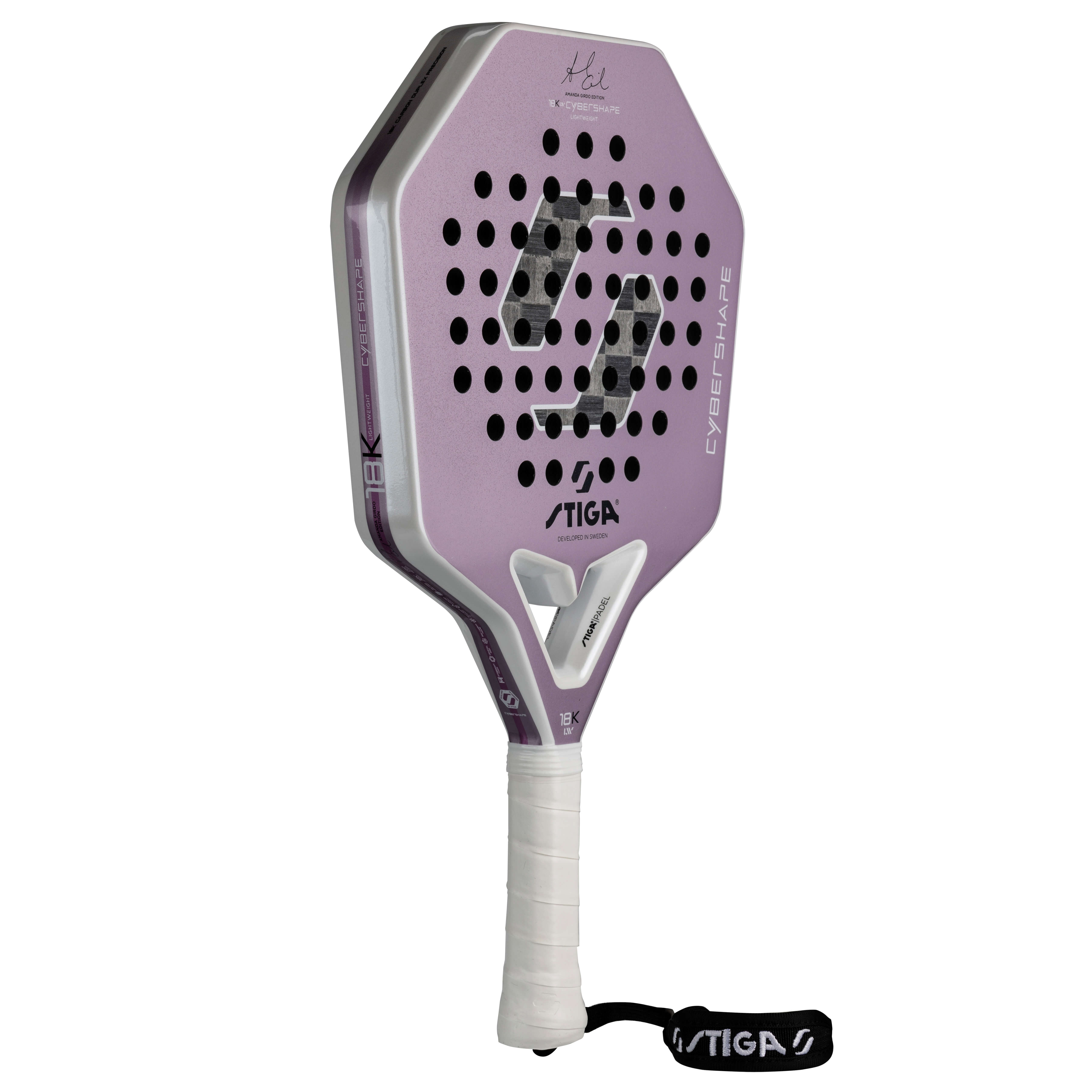 STIGA PADEL RACKET 18K LW AMANDA EDITION CYBERSHAPE