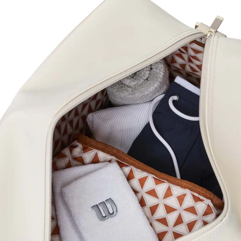WLSON ROLAND GARROS 2025 DUFFEL CREAM CLAY