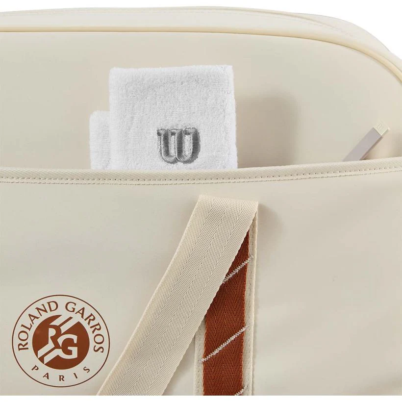 WLSON ROLAND GARROS 2025 DUFFEL CREAM CLAY