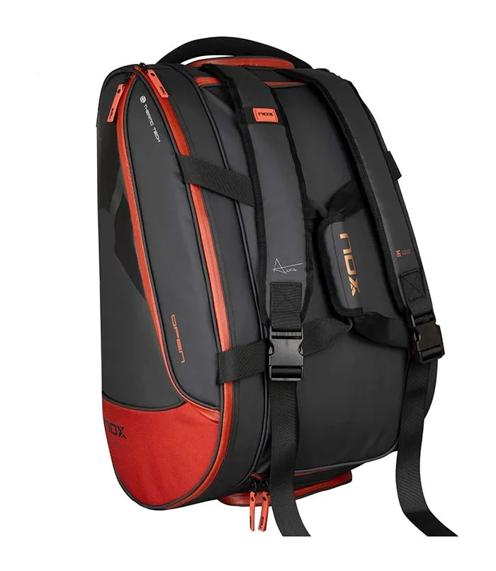 NOX LUXURY OPEN SERIES BLACK/RED PADEL BAG