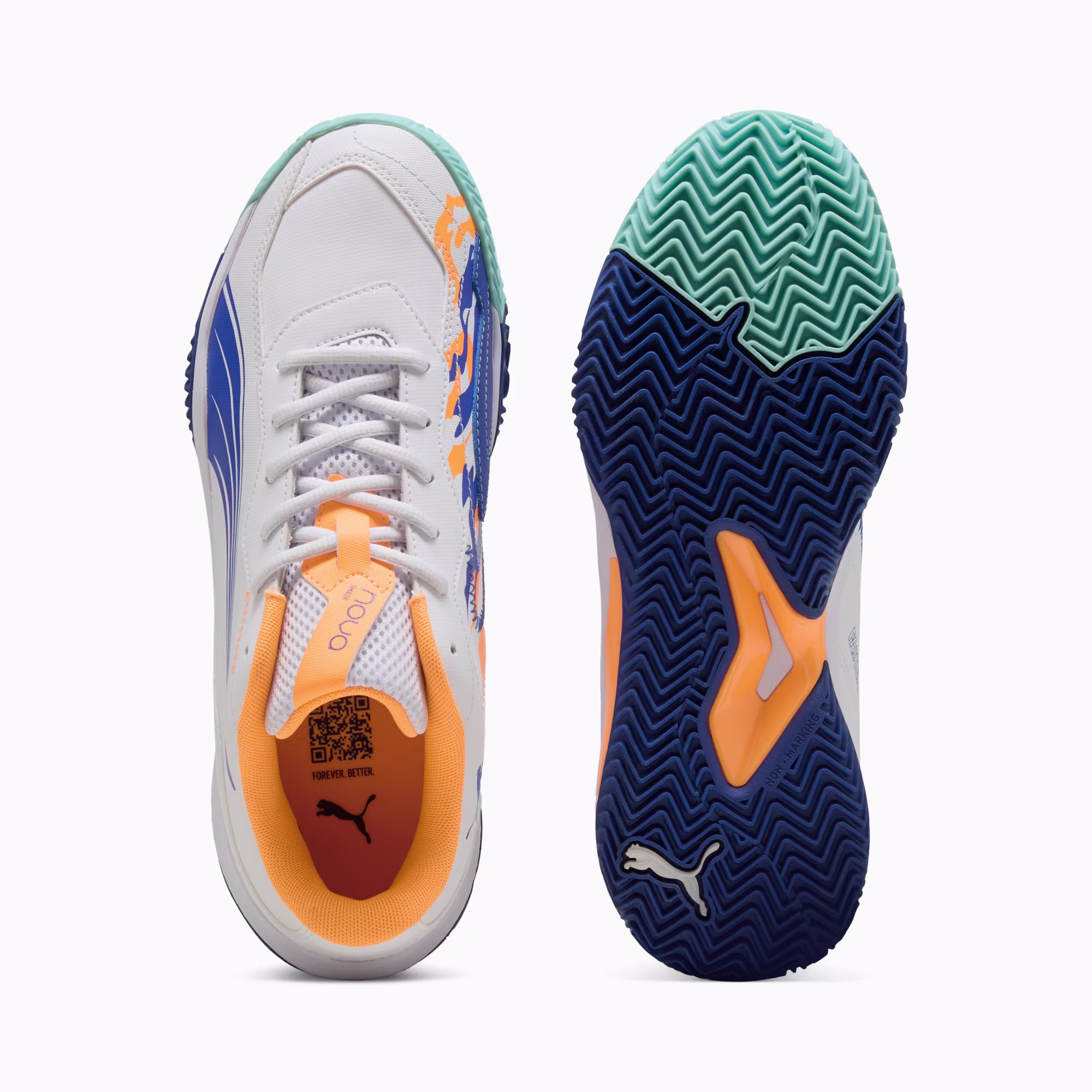 PUMA MEN NOVA SMASH WHITE VIVID BLUE HEAT