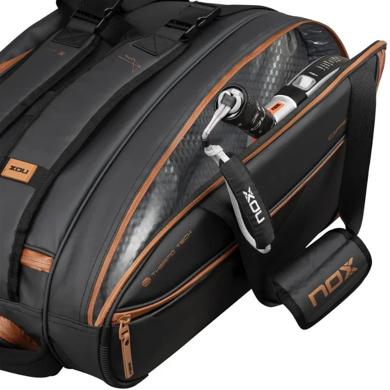 NOX LUXURY OPEN SERIES BLACK/BROWN PADEL BAG