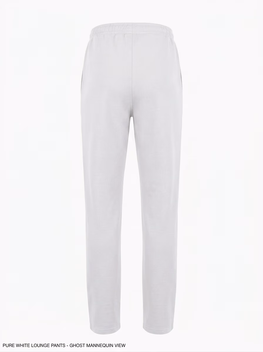 UNIPRO WOMEN-OPEN HEM SWEAT PANTS-WHITE