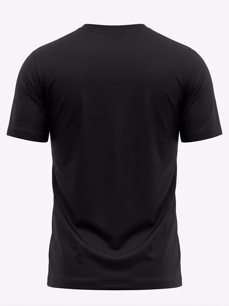 UNIPRO UNISEX-PAINTED COURT SS TSHIRTS-BLACK