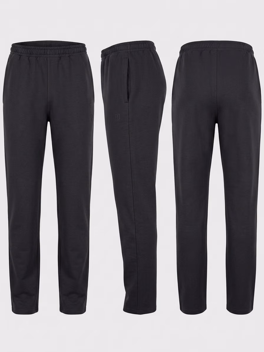 UNIPRO WOMEN-OPEN HEM SWEAT PANTS-BLACK