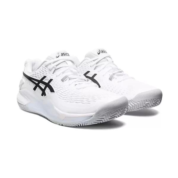 ASICS GEL RESOLUTION 9 MENS ALLCOURT WHITE BLACK