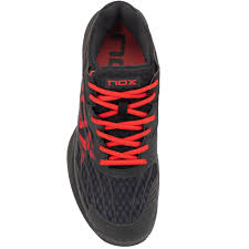 NOX CALZADO AT10 LUX NEGRO ROJO