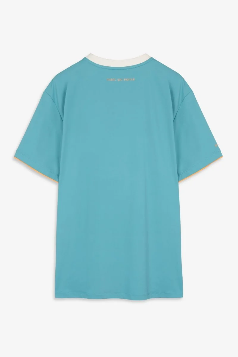 NOX MENS DUSTY TURQUOISE PRO POLO T-SHIRT