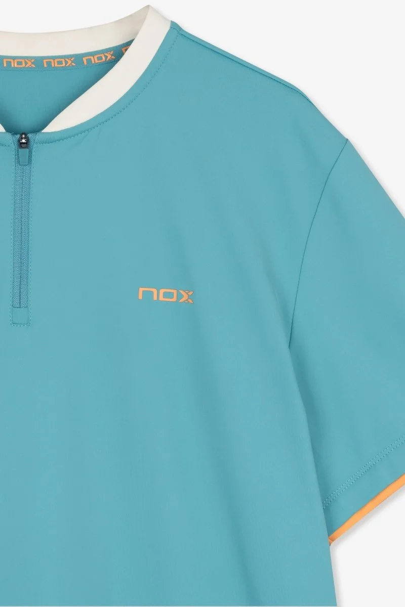 NOX MENS DUSTY TURQUOISE PRO POLO T-SHIRT