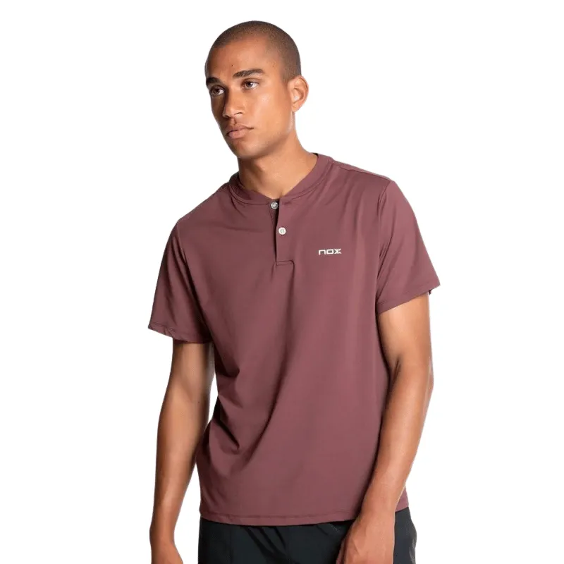 NOX MENS POLO SHIRT PRO RED BROWN