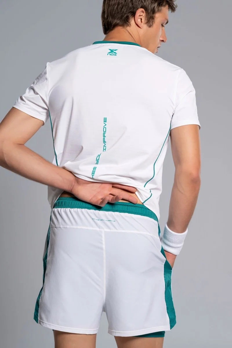 NOX MENS PRO WHITE/IVY GREEN SHORT