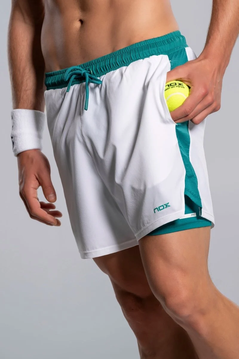 NOX MENS PRO WHITE/IVY GREEN SHORT