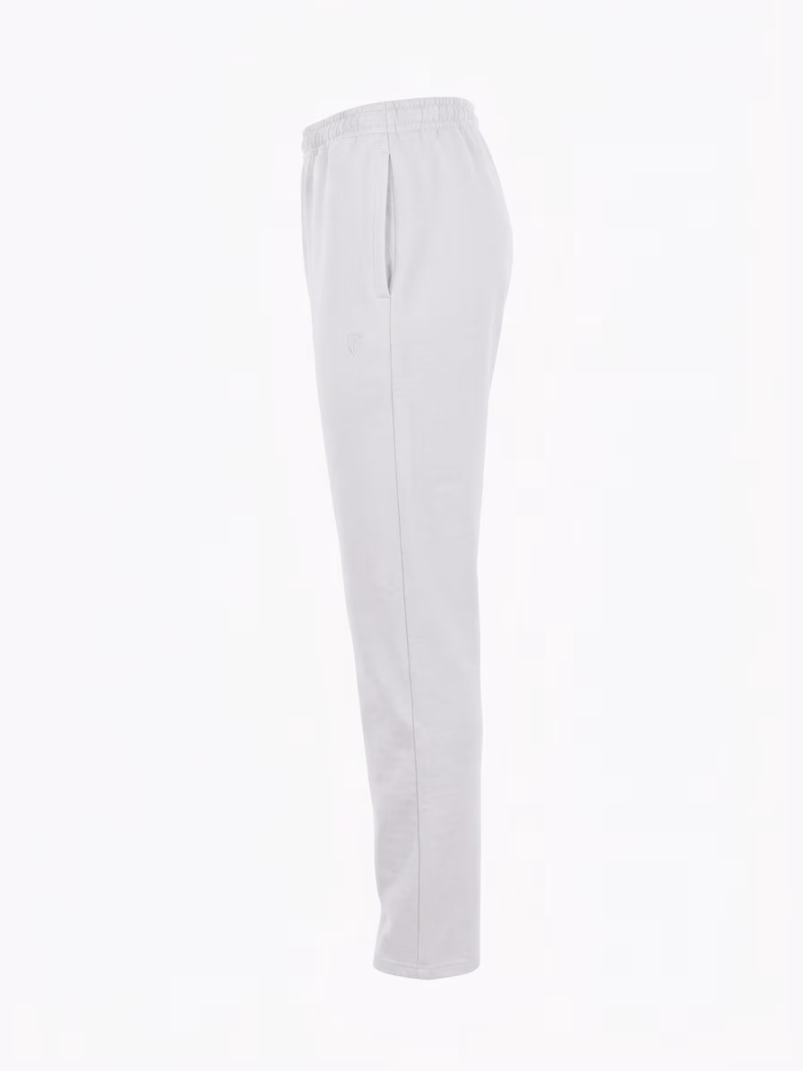 UNIPRO WOMEN-OPEN HEM SWEAT PANTS-WHITE