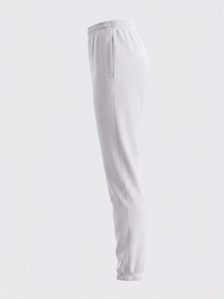 UNIPRO WOMEN-CLOSED HEM SWEAT PANTS-WHITE