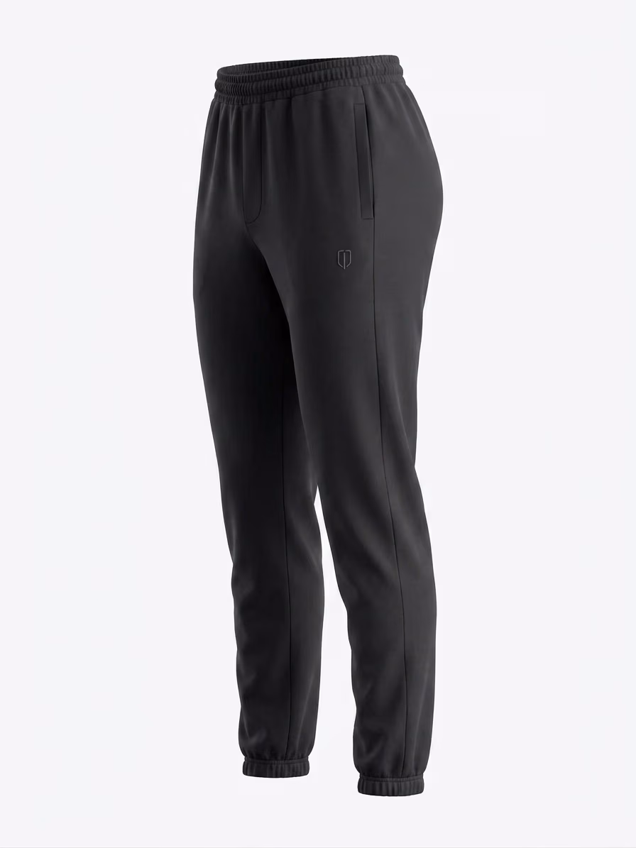 UNIPRO WOMEN-CLOSED HEM SWEAT PANTS-BLACK