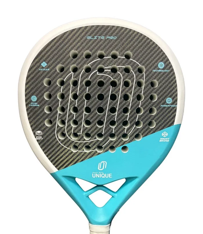 UNIQUE PADEL RACKET BLACK BLUE WHITE